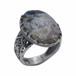 انگشتر شجر بهاره مردانه نقره