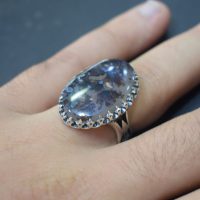 انگشتر شجر مردانه نقره طرح سرنیزه کد{10952}