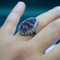 انگشتر شجر مردانه نقره طرح سرنیزه کد{10952}