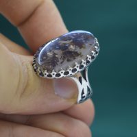 انگشتر شجر مردانه نقره طرح سرنیزه کد{10952}