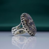 انگشتر شجر مردانه نقره طرح سرنیزه کد{10952}