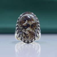 انگشتر شجر مردانه نقره طرح سرنیزه کد{10952}