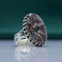 انگشتر شجر مردانه نقره طرح سرنیزه کد{10952}