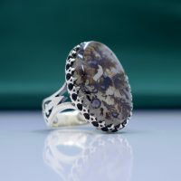 انگشتر شجر مردانه نقره طرح سرنیزه کد{10952}