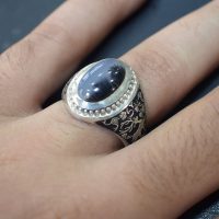 انگشتر شجر چهارگوش مردانه نقره دست ساز طرح فیلی کد{10956}