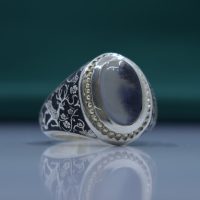 انگشتر شجر چهارگوش مردانه نقره دست ساز طرح فیلی کد{10956}