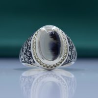 انگشتر شجر چهارگوش مردانه نقره دست ساز طرح فیلی کد{10956}