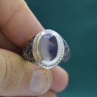 انگشتر شجر چهارگوش مردانه نقره دست ساز طرح فیلی کد{10956}