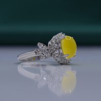 انگشتر شرف الشمس زنانه نقره طرح گل کد{10950}