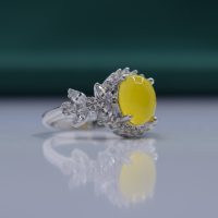 انگشتر شرف الشمس زنانه نقره طرح گل کد{10950}