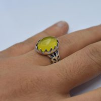 انگشتر شرف الشمس مردانه نقره کد{10998}