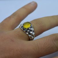 انگشتر شرف الشمس مردانه نقره کد{10999}