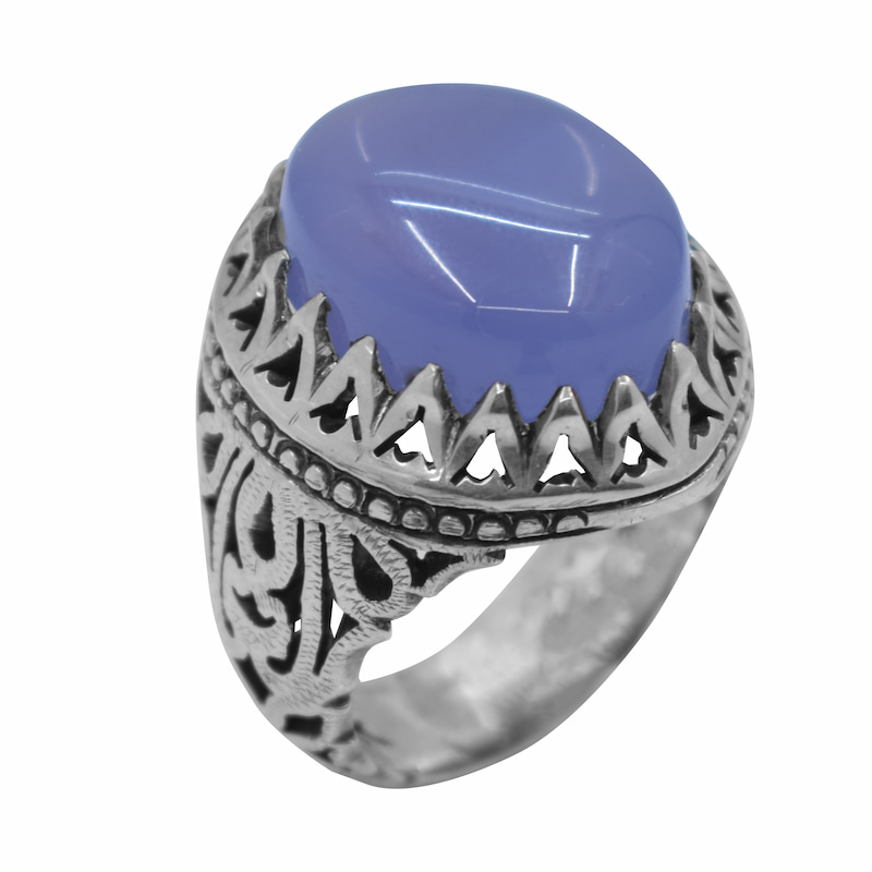 انگشتر عقیق کبود یمنی مردانه نقره دست ساز طرح شبکه کد{10948} انگشتر عقیق کبود یمنی مردانه نقره دست ساز طرح شبکه کد{10948}