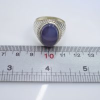 انگشتر عقیق کبود یمنی مردانه نقره دست ساز طرح فیلی کد{10946}