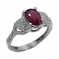 انگشتر یاقوت سرخ زنانه نقره کد{10942}