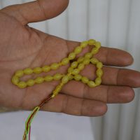 تسبیح شاه مقصود 33 دانه زرد افغانی (کابل) رنگ طبیعی کد{101024}