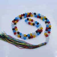تسبیح شیشه طرح عقیق ام البنین 101 دانه کد{10991}