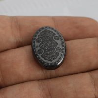 نگین حدید صینی با حکاکی لیزری آیة الکرسی کد{101030}