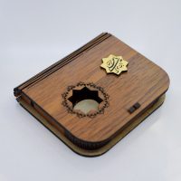 نگین سنگ حرم امام رضا علیه‌السلام متبرک با جعبه چوبی